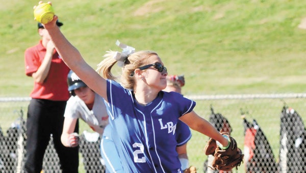 LBWCC’s Kaitlynn Wiggins struck out two batters during her outing Saturday.                  Andrew Garner/Star-News