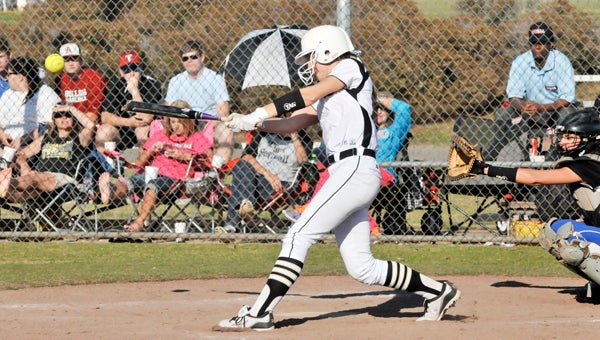 Straughn's Jacie Williamson hit a two-run single to tie the game in the bottom of the sixth inning against Kinston Saturday. | Andrew Garner/Star-News