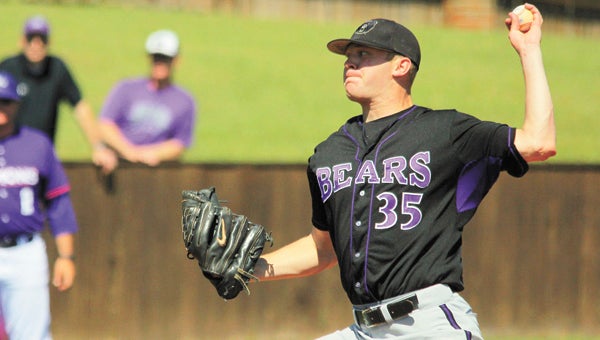 Former LBWCC pitcher Jeffery Enloe was selected in the 37th round of the 2013 MLB Draft Saturday by the San Diego Padres. Enloe is shown here pitching for the University of Central Arkansas during his senior season. | Photo by University of Central Arkansas Athletics