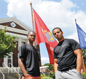 Ethan Jones and Ashton Evans of Andalusia joined the Marines under the buddy system. The two leave Sunday.