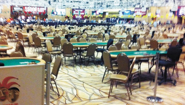 Shown here is one of the rooms Stephen Darby played No-Limit Hold’em in the 44th annual World Series of Poker at the Rio in Las Vegas. |                Courtesy photo