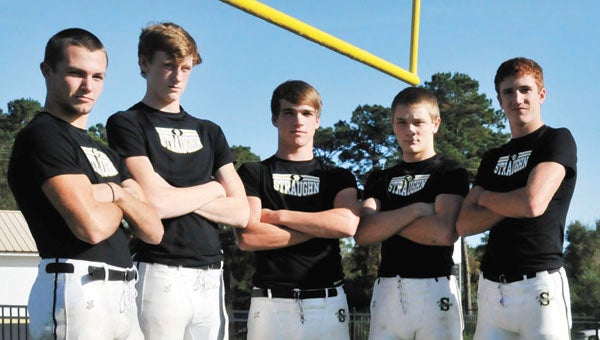 Straughn's John Spivey, Nick Stepp, Johnny Owens, Brennan Head and Taylor Messick, along with the Tigers' defense, put simple goals first and foremost heading into the season. | Andrew Garner/Star-News