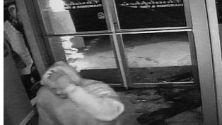 Police are searching for the man caught on camera early Thursday morning at Christopher’s.