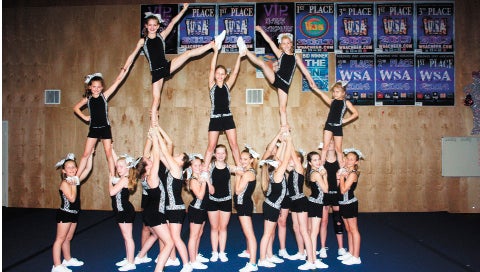 Pictured are members of the Shinning STARZ and Shooting STARZ cheer teams.