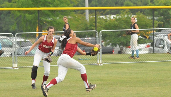 Andalusia’s Haley Snider catches a fly ball in left field Friday at the Class 4A South Regional in Gulf Shores.