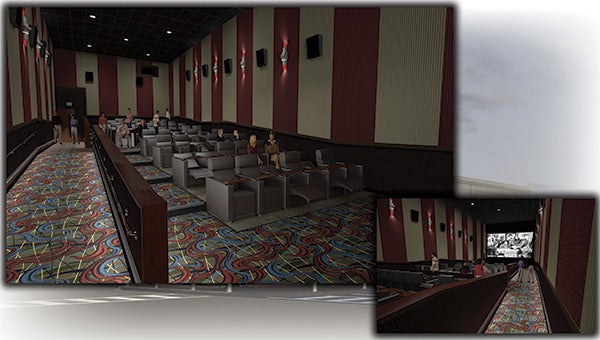 Mack Clark said the downstairs theaters will have about 50 seats each, and will feature electric recliners.