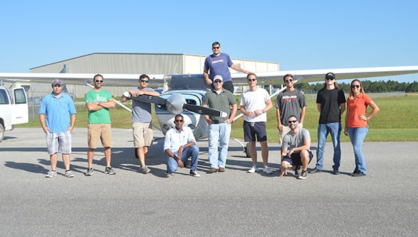 Pilots from a West Palm Beach, Fla., flight school traveled to South Alabama Regional Airport to store their planes during Hurricane Matthew. 