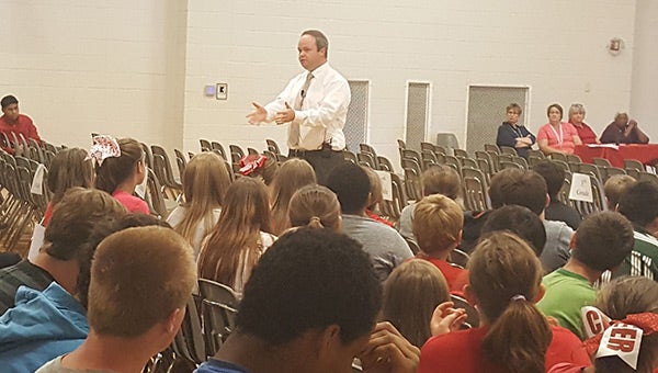 WSFA Chief Meteorologist Josh Johnson spoke to Pleasant Home students on Tuesday about his brother’s struggle with drugs and his eventual fatal overdose on heroin. 