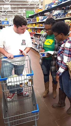 Here, students learn budgeting at the grocery store.  Courtesy photo